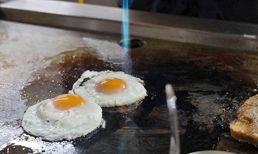 Preparacin de los huevos fritos