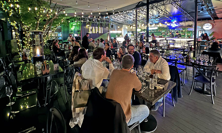 La terraza de Capri para la cena