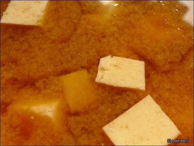 Detale de Tofu en Sopa Miso - Sushi Matsu