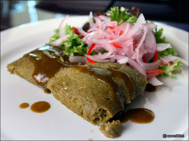  Tamaito Verde, una receta similar a nuestra humilla, servida con salsa criolla - Tanta - Alto Las Condes