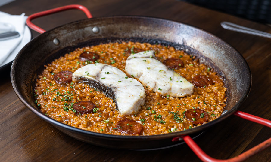 Arroz con pescado y chorizo - Arroz Suelto