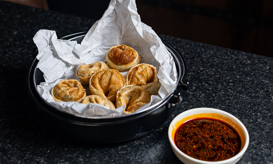 Mandu frito de cerdo y vegetales