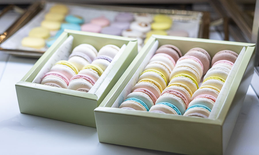 Macarons en cajas