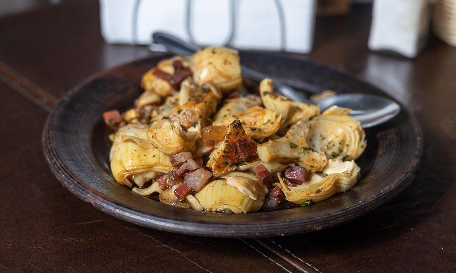 Alcachofas salteadas con jamn serrano