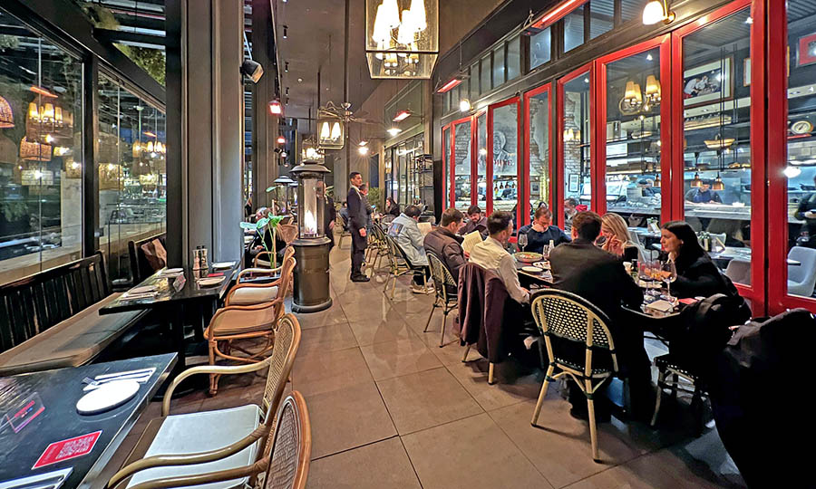 Las terrazas contiguas al restaurante Carmine