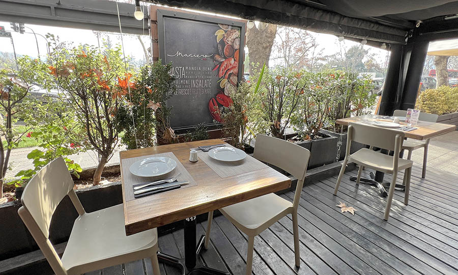 La terraza cubierta de Maniero - Maniero