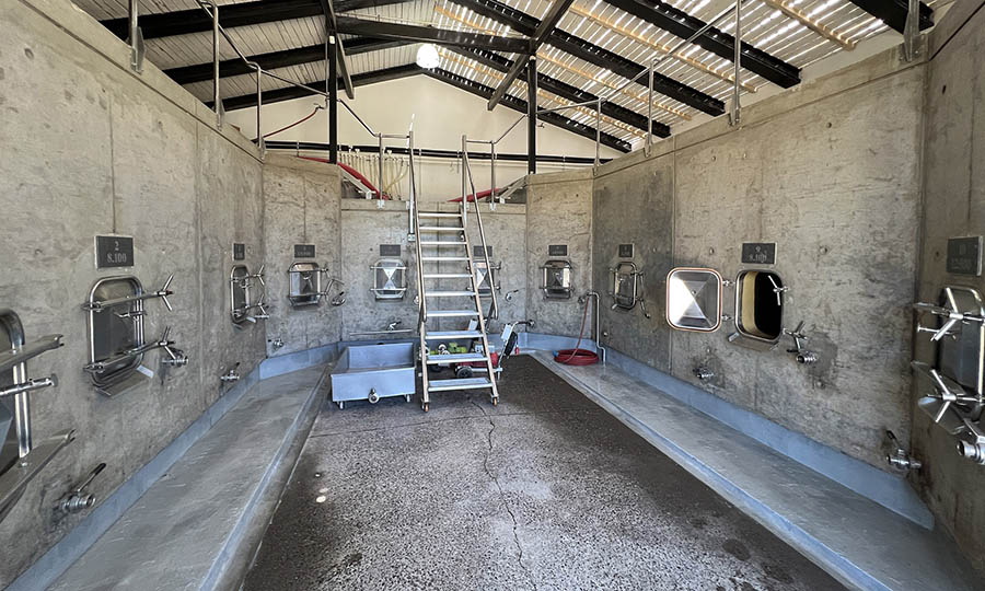 Las cubas cubas de concreto de la Via Encierra