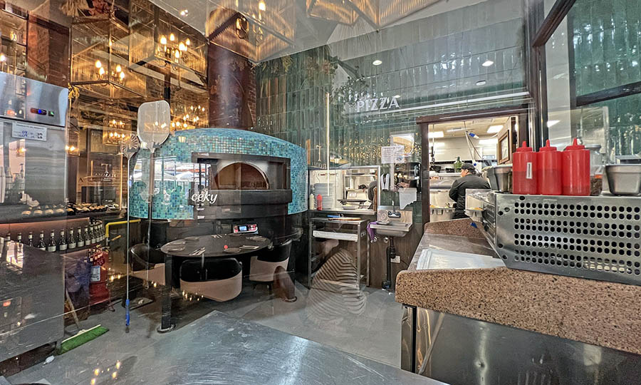 Vista del horno pizzero - Fiamma