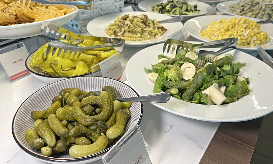 El bufet de ensaladas de NUNA Restaurante