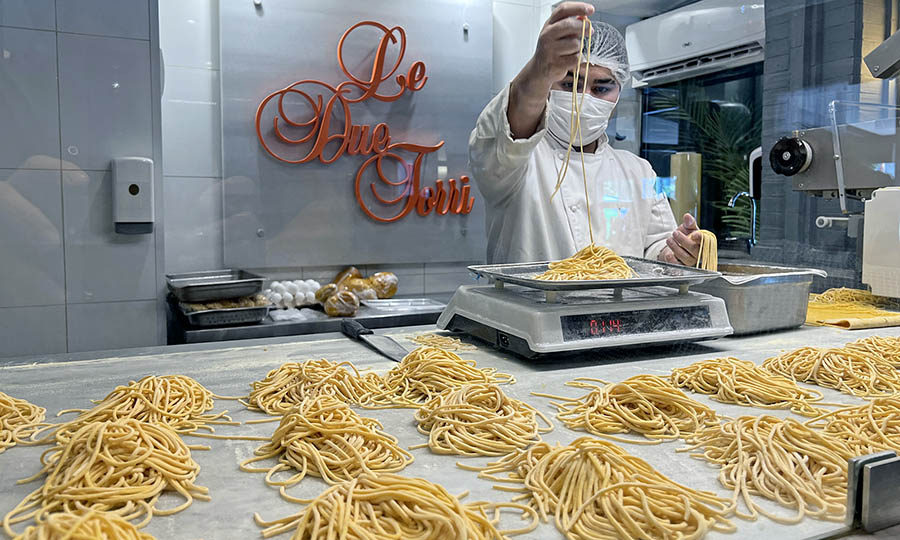 Sala a la vista de fabricacin de pastas