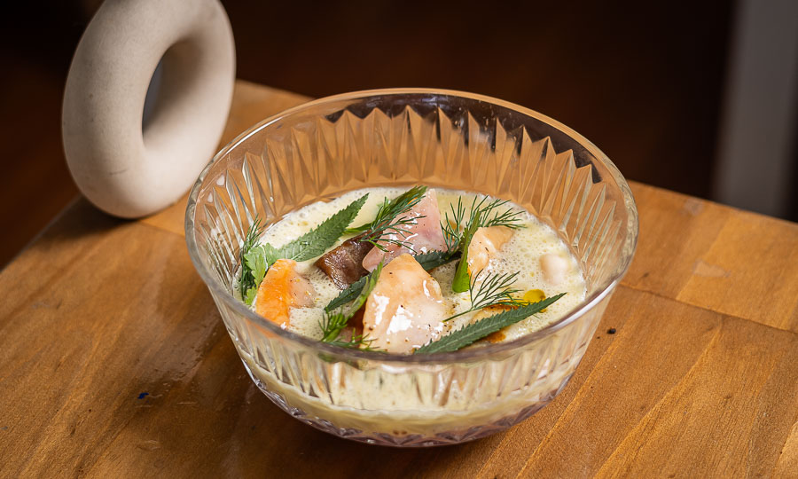 Gloriosos Escabeche de almejas con porotos coscorrones