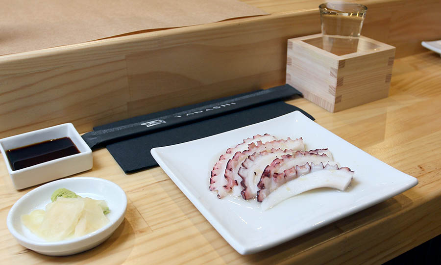 Elegante Sashimi de pulpo