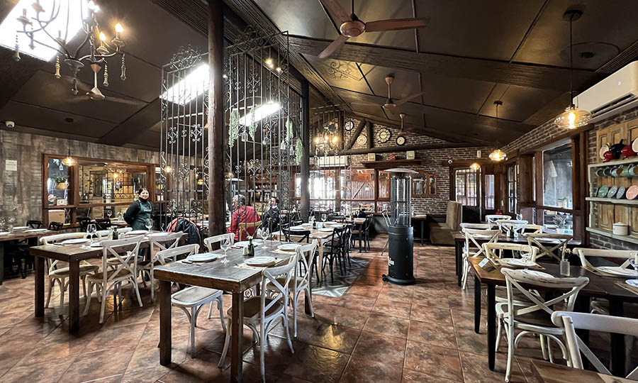 El gran saln principal del restaurante La Hacienda