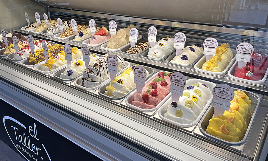 La vitrina de helados de El Taller MUT