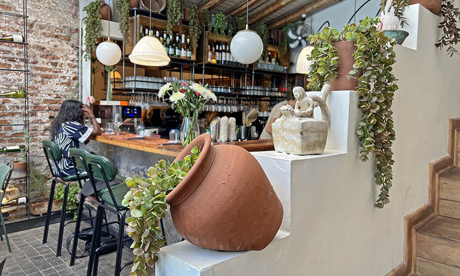 Detalles en el restaurante Oda Santiago de Lastarria