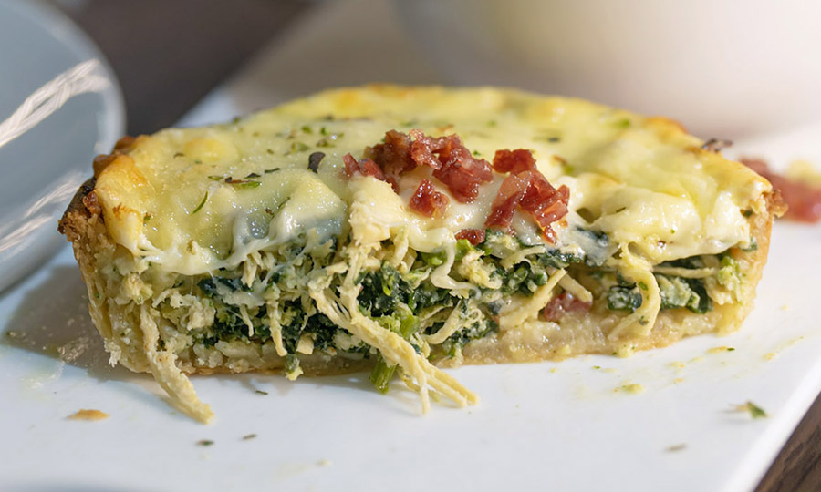 Quiche de pollo espinaca