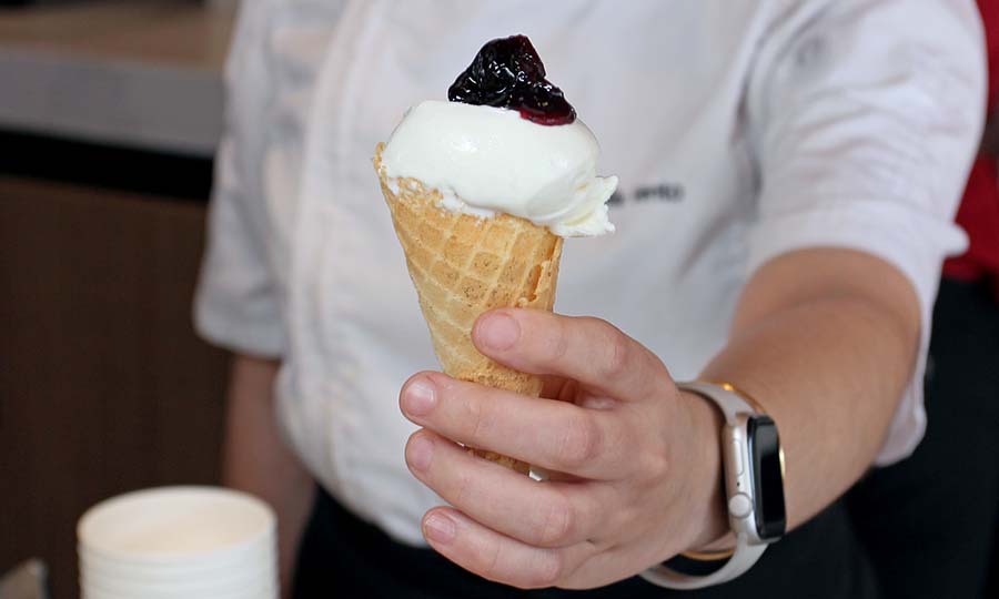 Sobervio Helado artesanal de mascarpone con amarena - Bottega Brunapoli