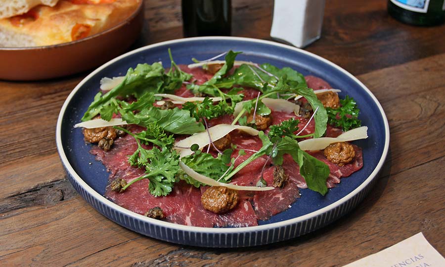 Carpaccio di manzo en filete de angus