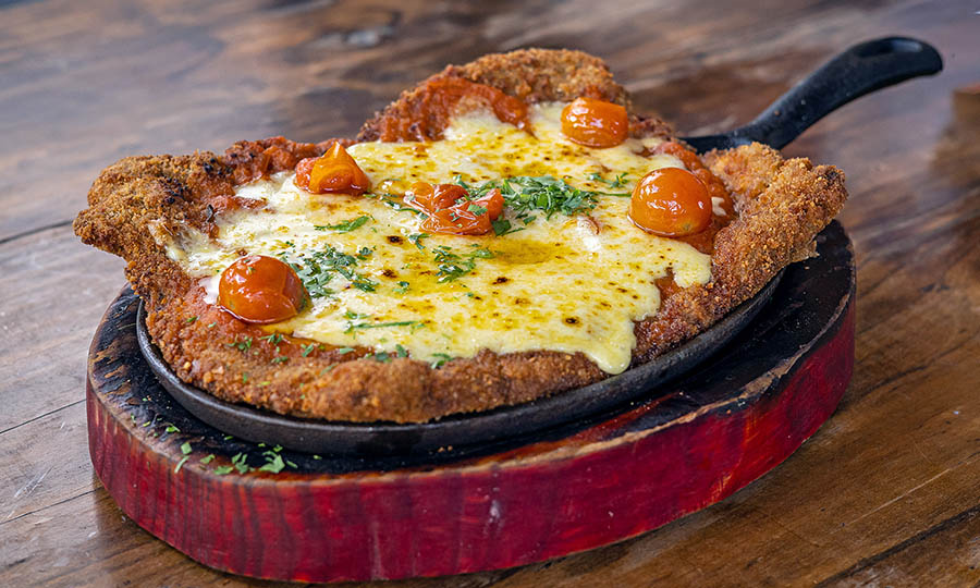 Tentadora escalopa de vacuno �a la pizza� - La Parrilla de Mr. Wagyu