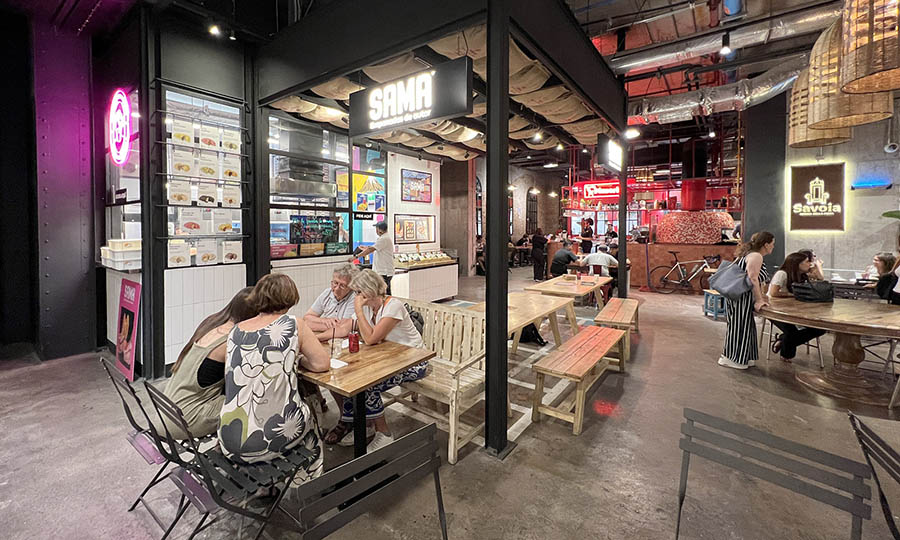 El local de Sama Empanadas en el MUT