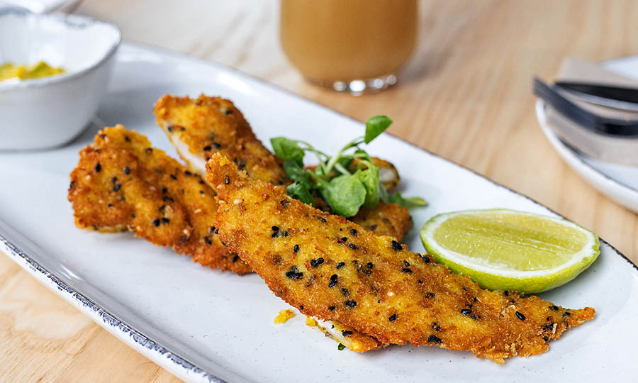 Ave en costra de semillas con t�rtara al la c�rcuma  - Meli Mel� - MUT