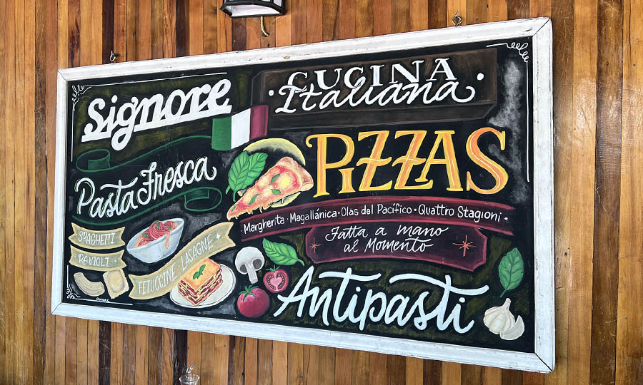 Detalles en Signore pizza, pasta y bar