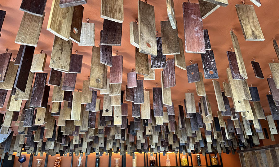 Detalles de dise�o y arquitectura del Restaurante Pr�stino - Pr�stino Restaurant