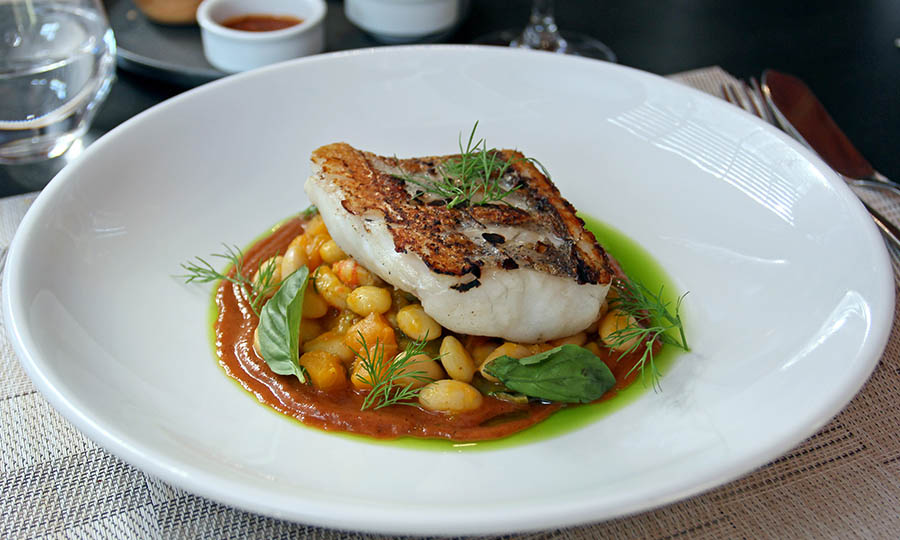 Evocadora Merluza austral con porotos - Pr�stino Restaurant