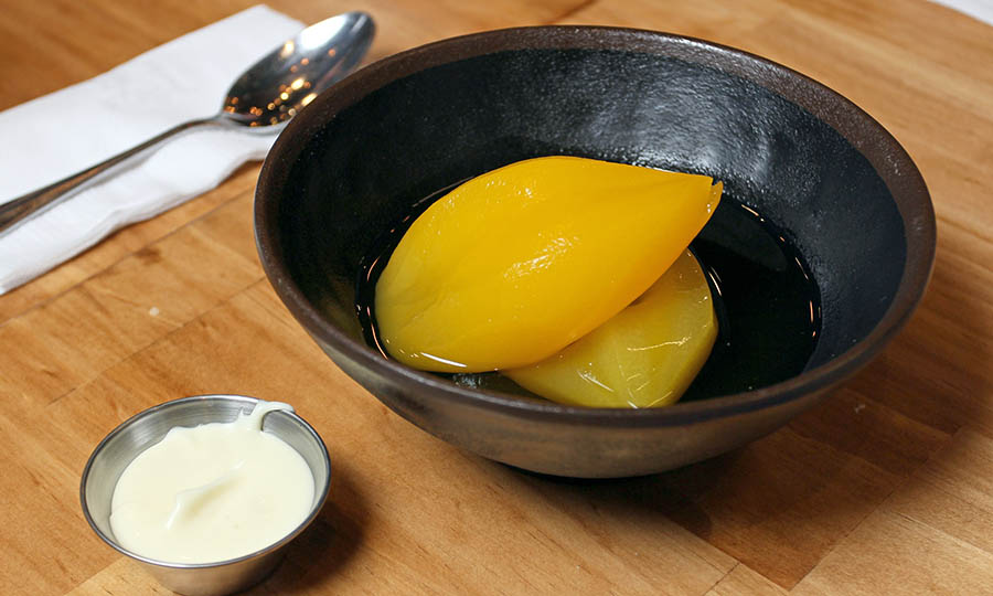 Papayas chilenas con crema
