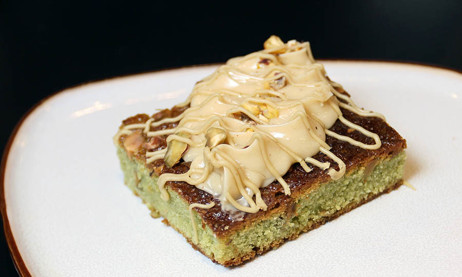 Blondie de pistacho