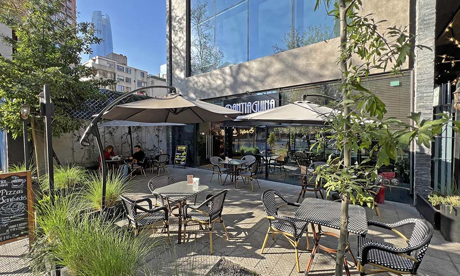 La terraza de Pantiaguina de Providencia