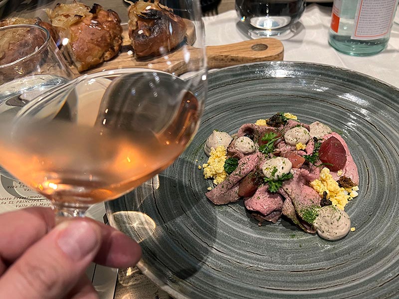 Cena de maridaje Viaggio en Capogrossi