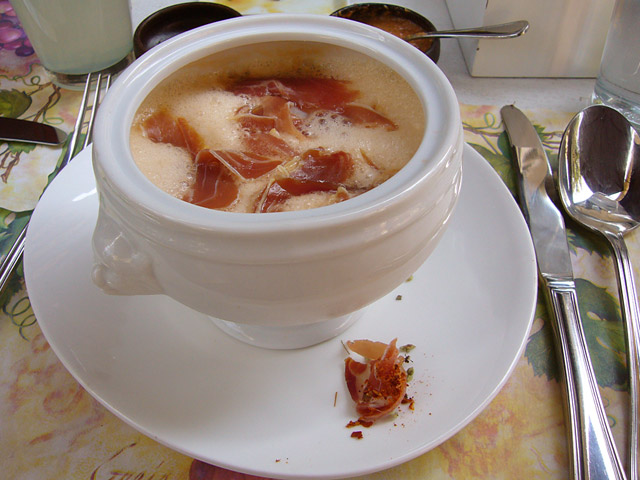 Sopa Fra de Meln Calameo y Jamn Serrano