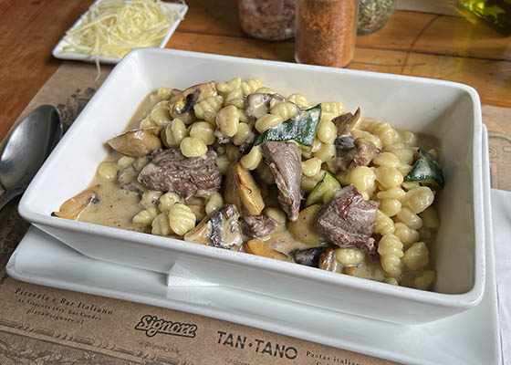 El restaurante Signore estren� estos d�a un nuevo plato de �oquis con una receta honesta que saca aplausos