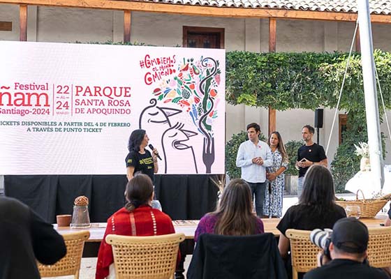 Registro del evento de prensa del lanzamiento de �am 2024 en Parque Santa Rosa de Apoquindo