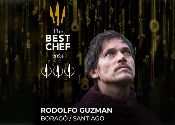 Rodolfo Guzm�n recibe reconocimiento de tres cuchillos en The Best Chef Awards 2024