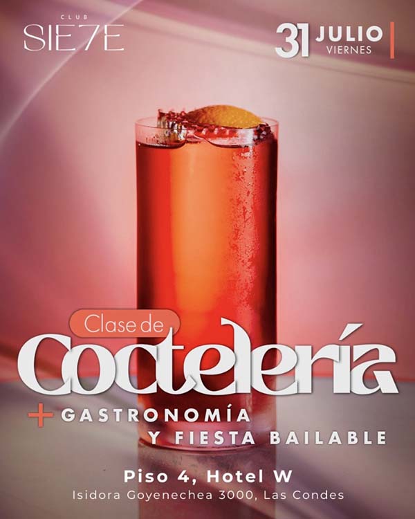 Fiesta y clases de cocteler�a en Club Sie7e