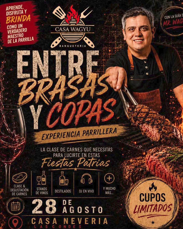 Experiencia Parrillera �Entre Brasas y Copas� con Mr. Wagyu